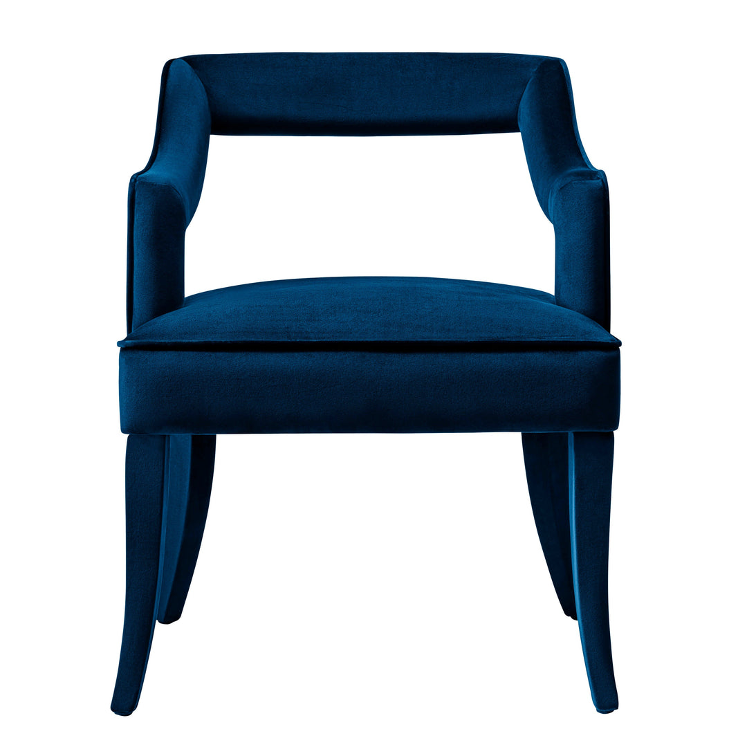 Tiffany Navy Performance Velvet Dining Chair