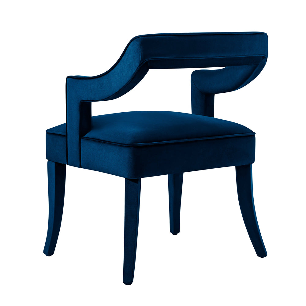 Tiffany Navy Performance Velvet Dining Chair