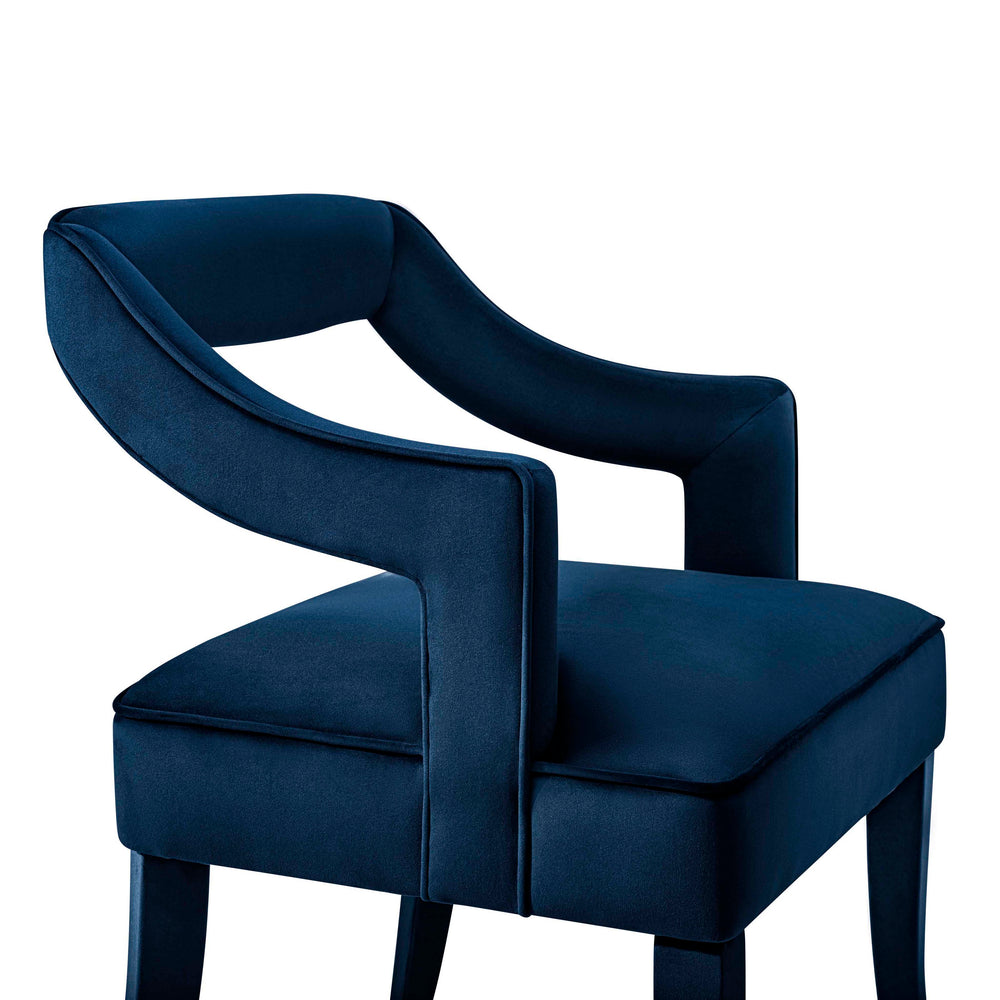Tiffany Navy Performance Velvet Dining Chair