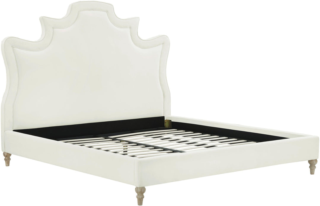 Serenity Cream Performance Velvet Bed - King
