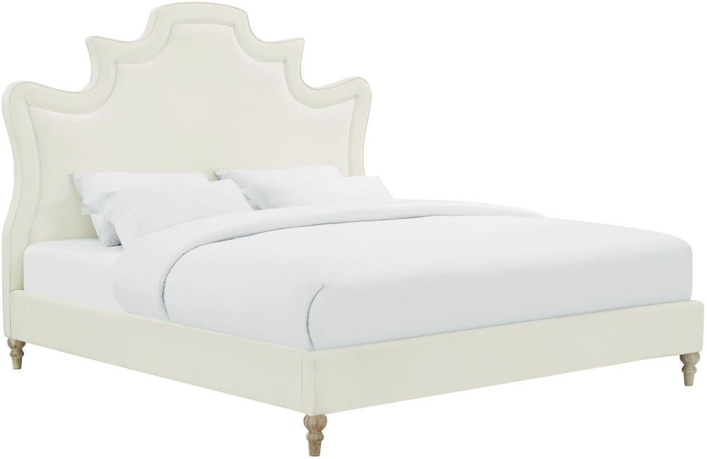 Serenity Cream Performance Velvet Bed - Queen
