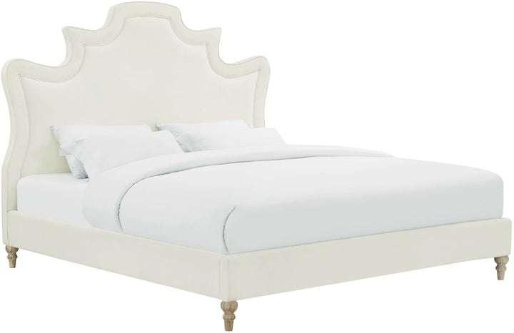 Serenity Cream Performance Velvet Bed