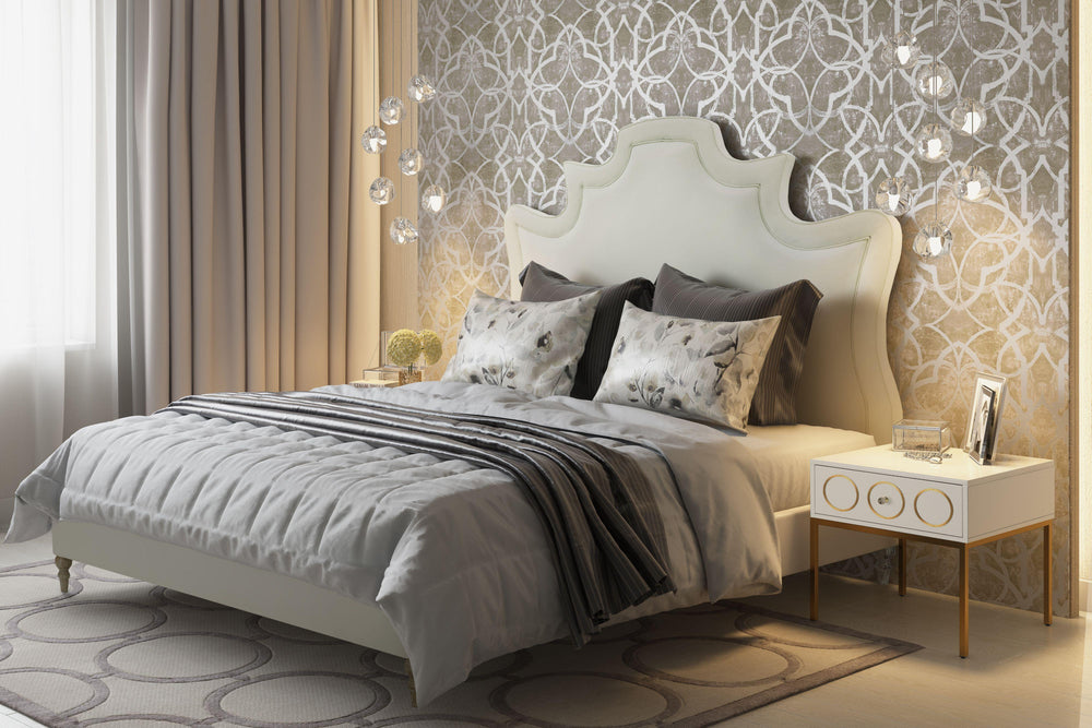 Serenity Cream Performance Velvet Bed - Queen