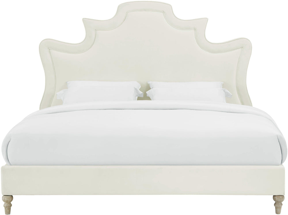 Serenity Cream Performance Velvet Bed - Queen