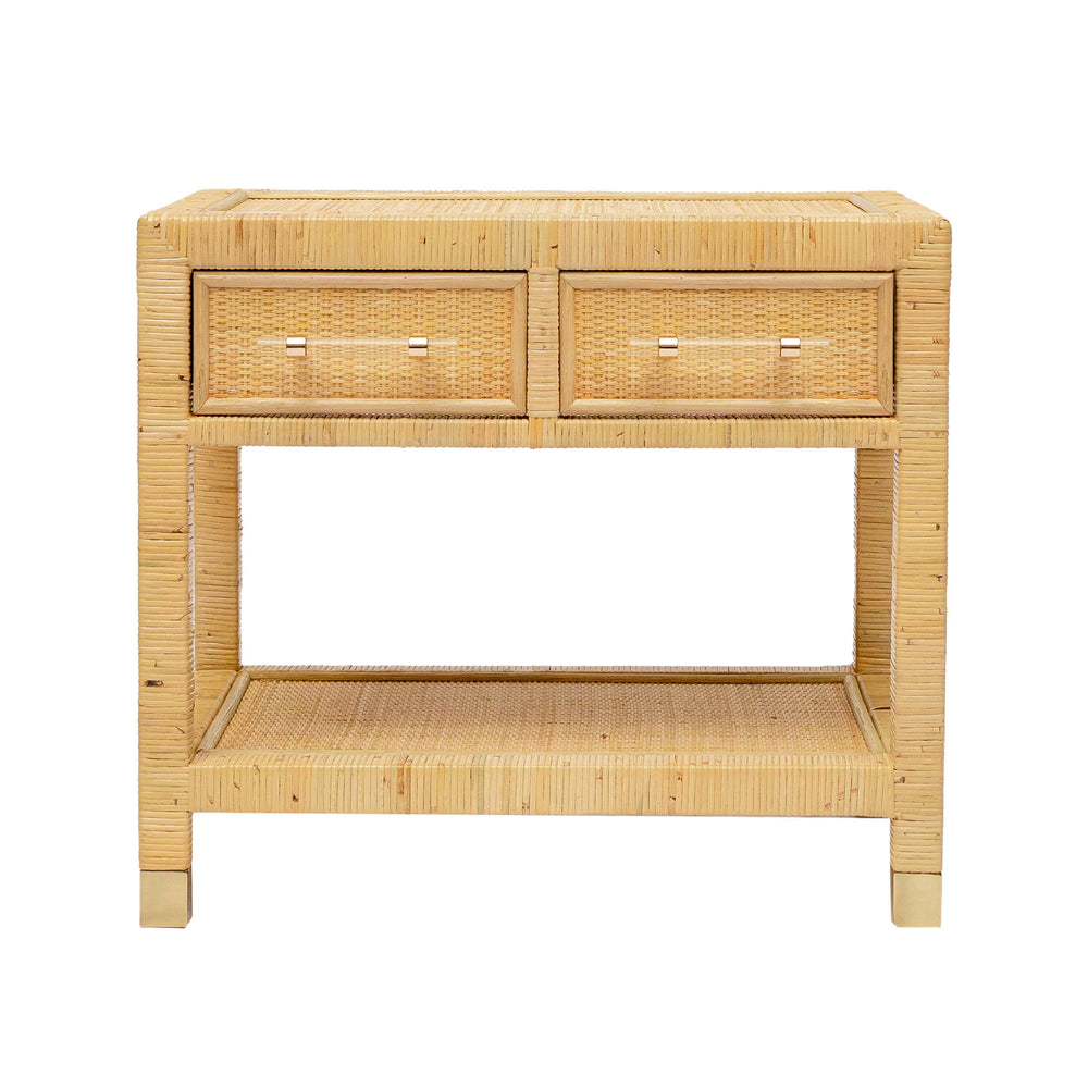 Amara 25" Natural Rattan Nightstand