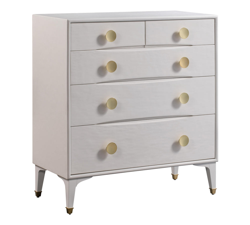 Divine 38" White 5-Drawer Chest