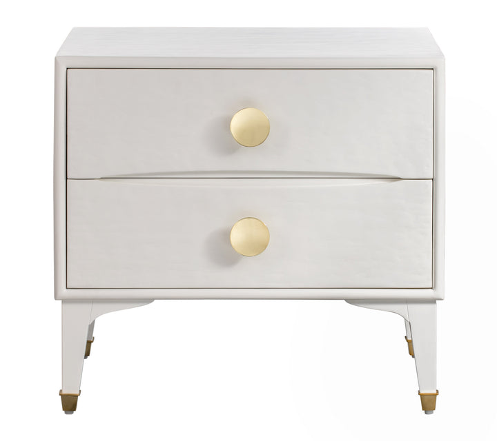 Divine 25" White 2-Drawer Nightstand