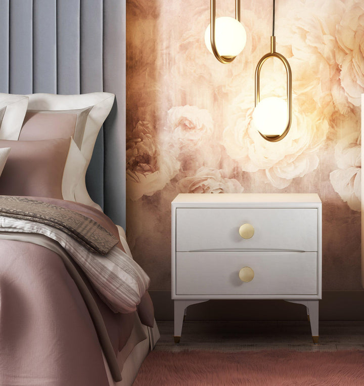 Divine 25" White 2-Drawer Nightstand