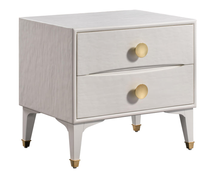 Divine 25" White 2-Drawer Nightstand