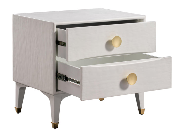 Divine 25" White 2-Drawer Nightstand