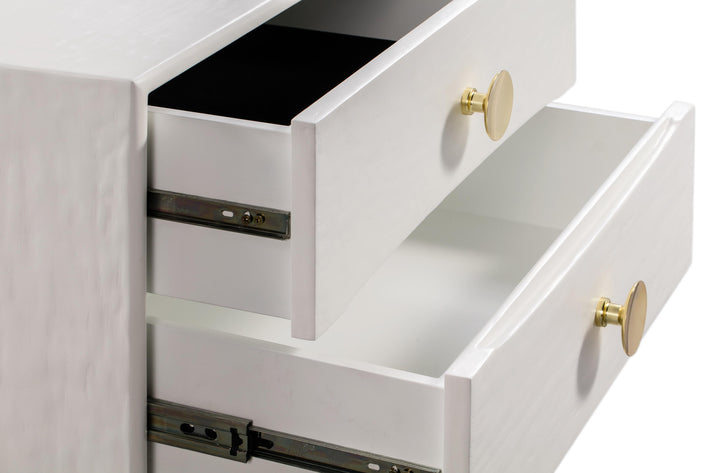 Divine 25" White 2-Drawer Nightstand