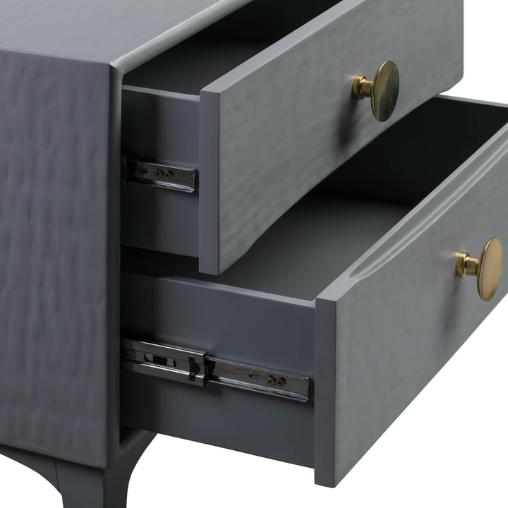 Divine 25" Grey 2-Drawer Nightstand