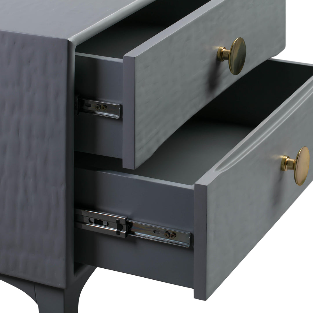 Divine 25" Grey 2-Drawer Nightstand