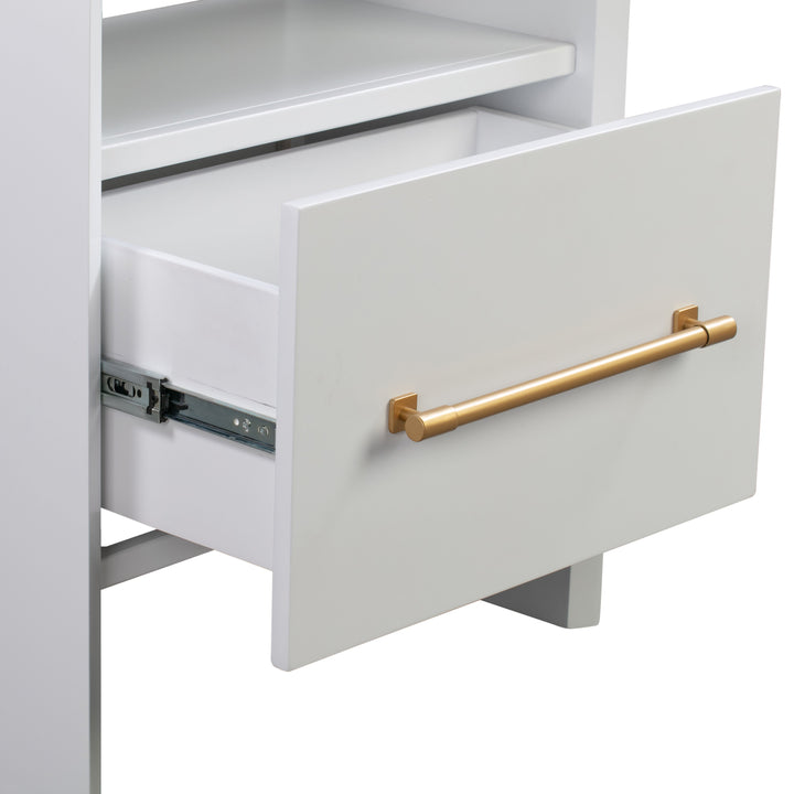 Libre 23" White Nightstand With Drawer
