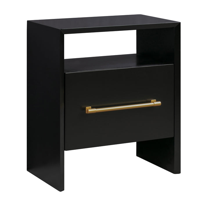Libre 23" Black Nightstand With Drawer