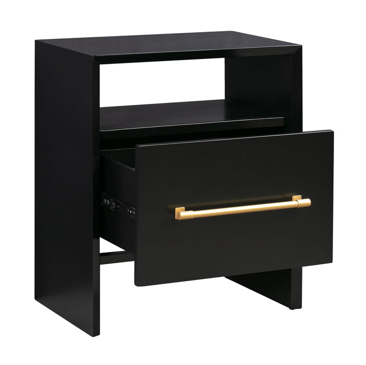 Libre 23" Black Nightstand With Drawer
