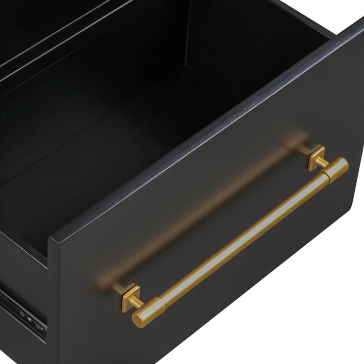 Libre 23" Black Nightstand With Drawer