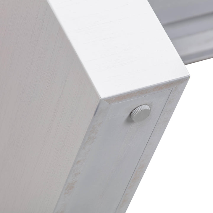 Hump 26" White Acacia Arched Nightstand With Drawer