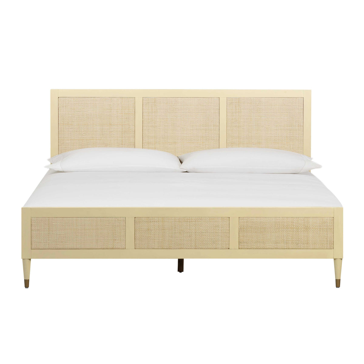 Sierra Wood & Rattan Bed - Buttermilk / King