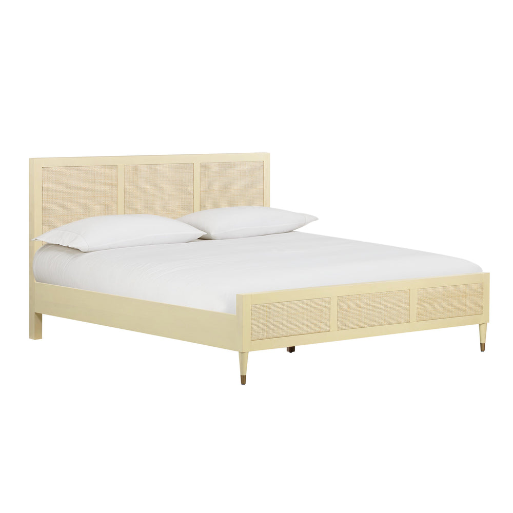 Sierra Wood & Rattan Bed - Buttermilk / King