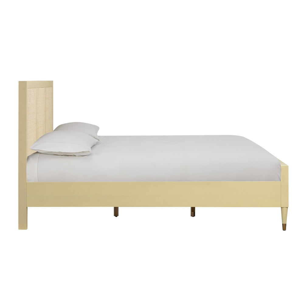 Sierra Wood & Rattan Bed - Buttermilk / King