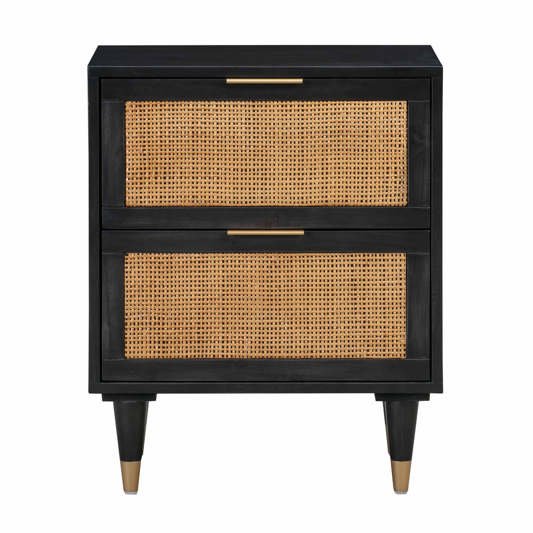 Sierra 22" Cane 2-Drawer Nightstand