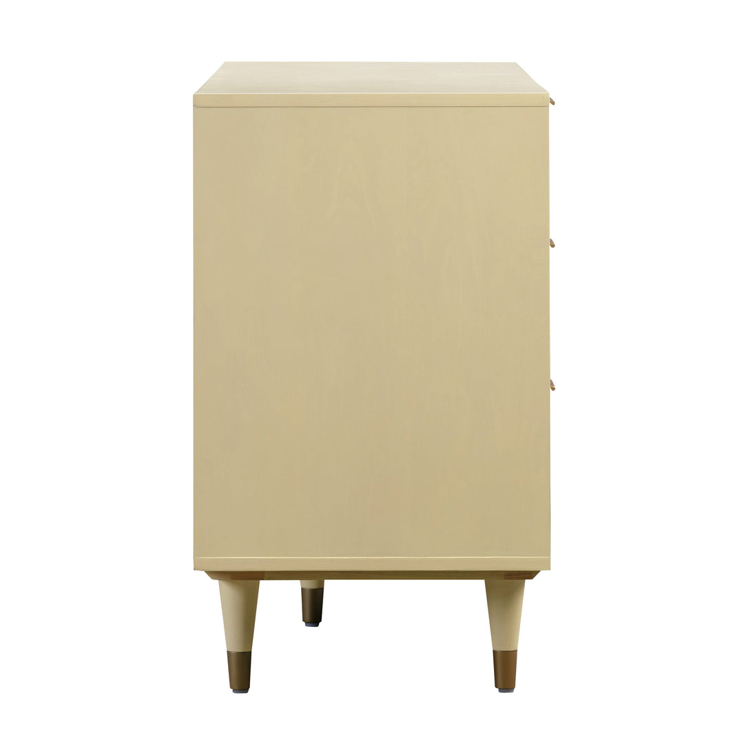Sierra 60" Buttermilk Cane 6-Drawer Dresser