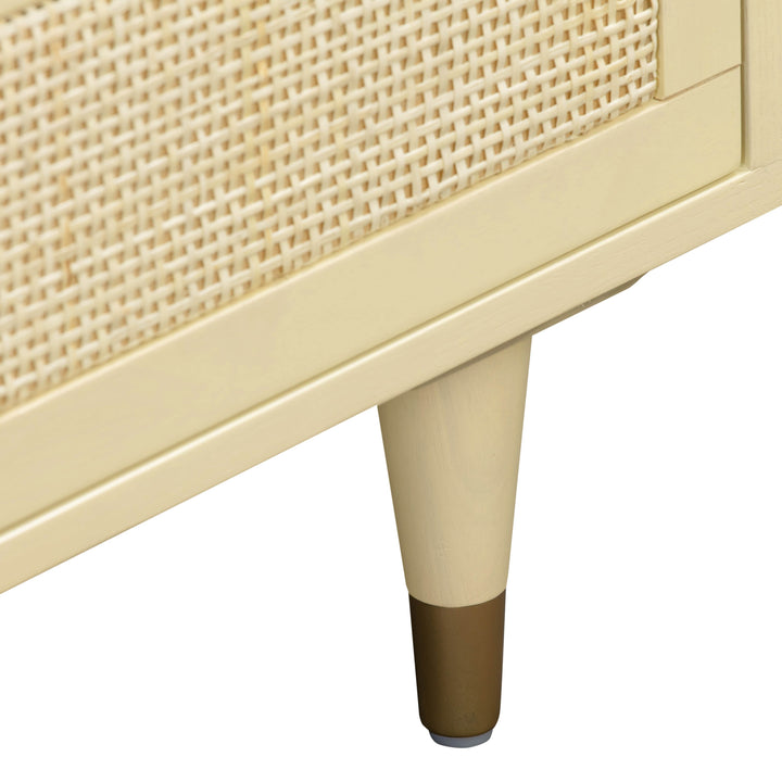 Sierra 60" Buttermilk Cane 6-Drawer Dresser