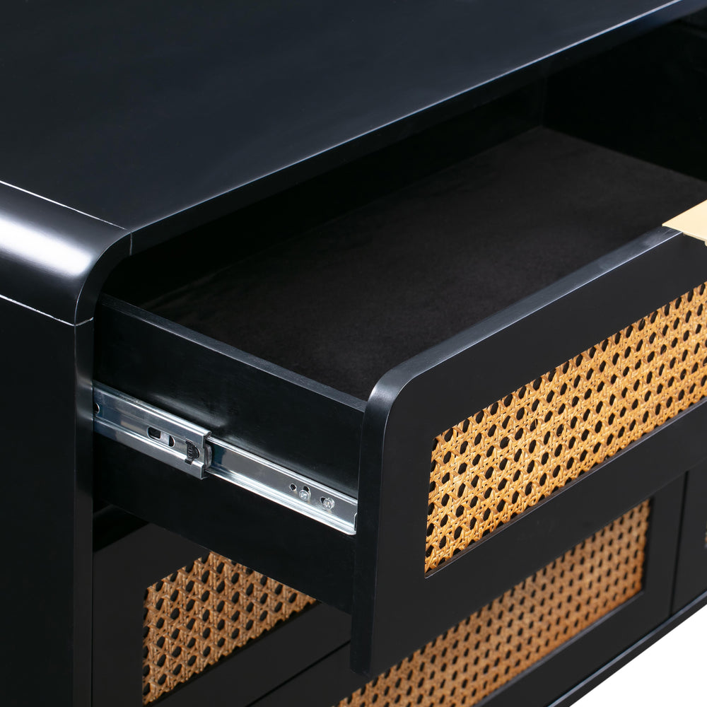 Christine 62" Black 6-Drawer Dresser