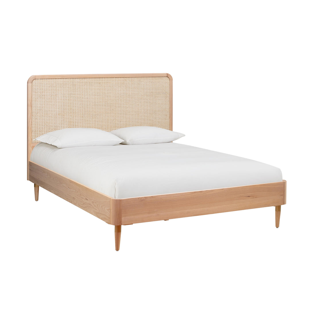 Carmen Natural Ash and Cane Bed - Queen