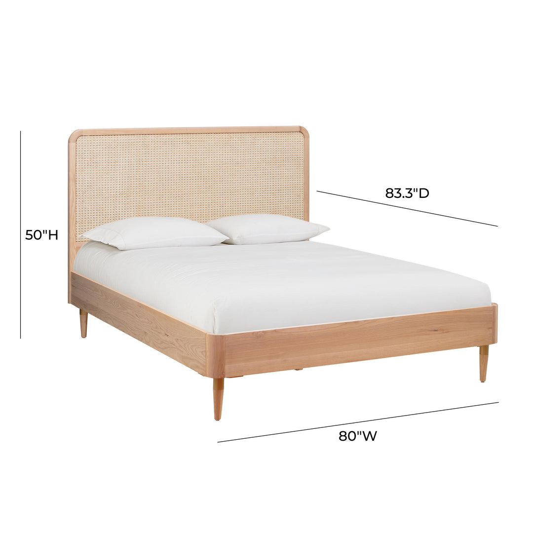 Carmen Natural Ash and Cane Bed - King