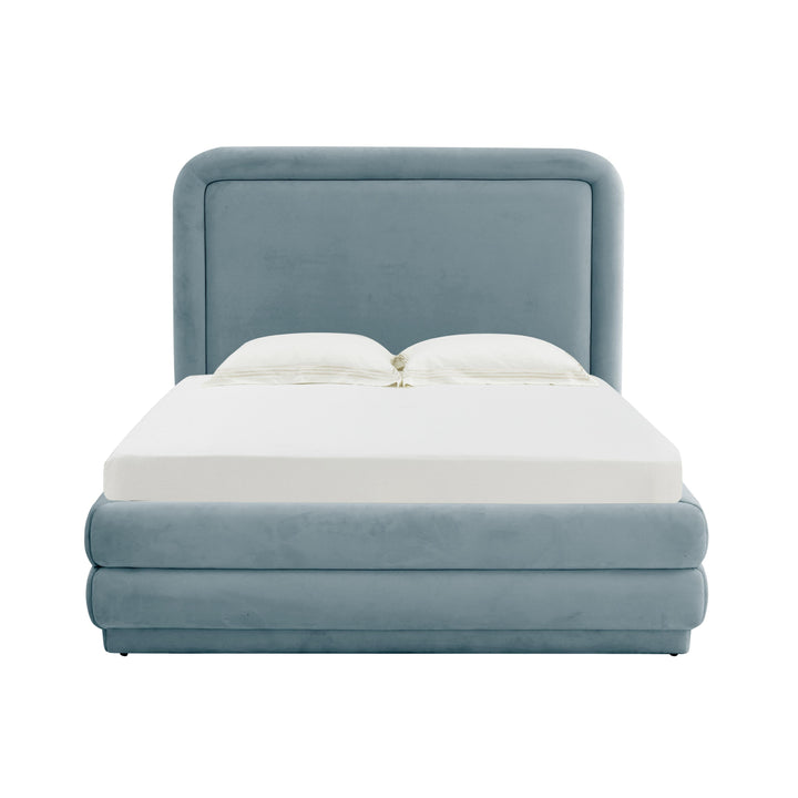 Briella Bluestone Performance Velvet Bed - Queen