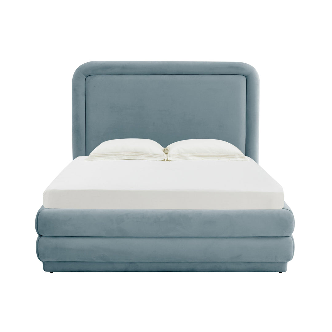 Briella Bluestone Performance Velvet Bed - Queen