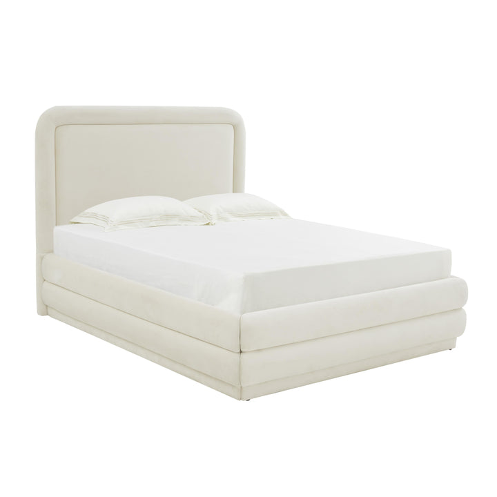 Briella Cream Performance Velvet Bed - Full