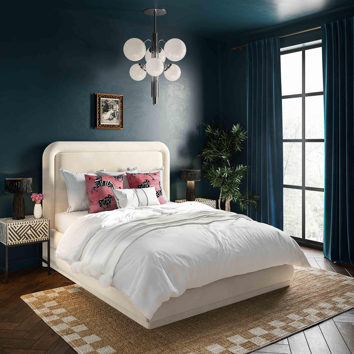 Briella Cream Performance Velvet Bed - Full