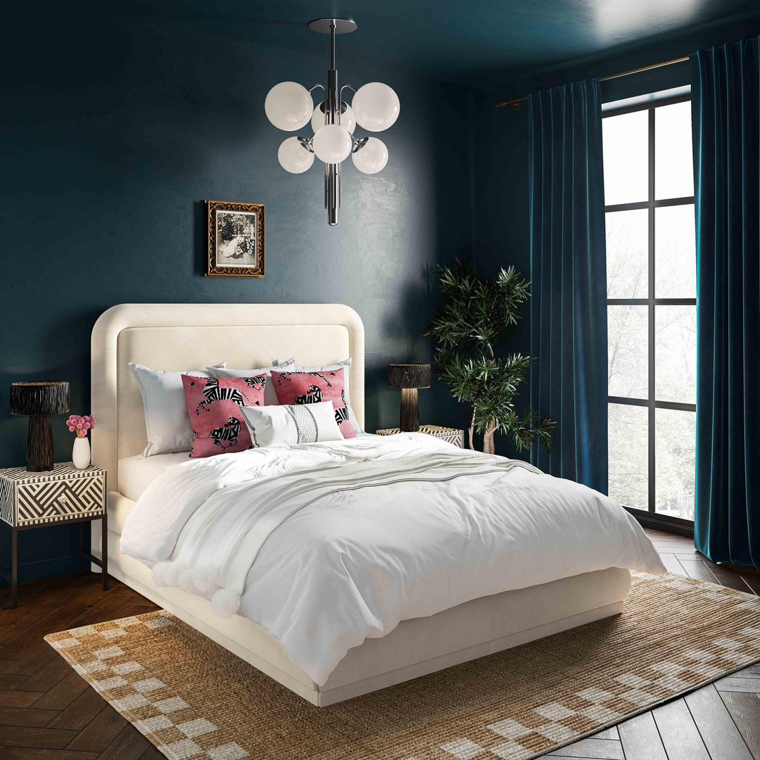 Briella Cream Performance Velvet Bed - Full