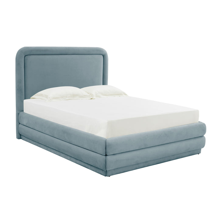Briella Bluestone Performance Velvet Bed - Full