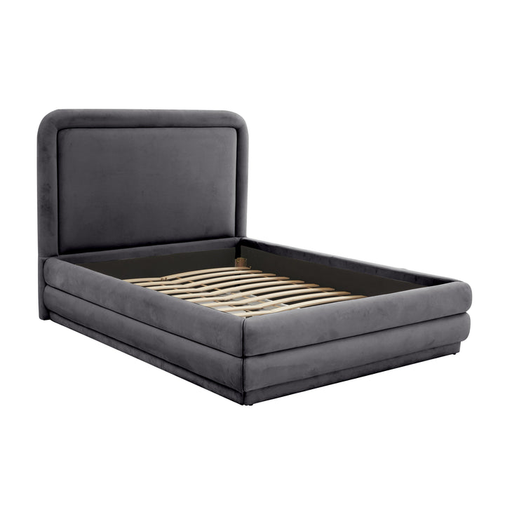 Briella Dark Grey Performance Velvet Bed - Full
