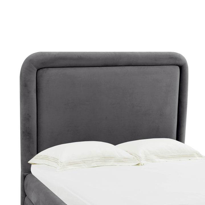 Briella Dark Grey Performance Velvet Bed - Full