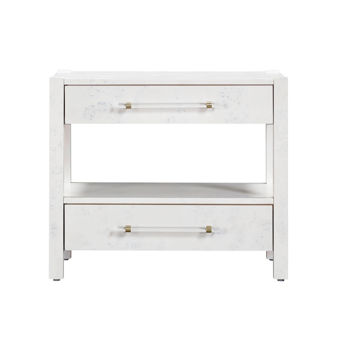 Brandyss 26" Burl 2-Drawer Nightstand