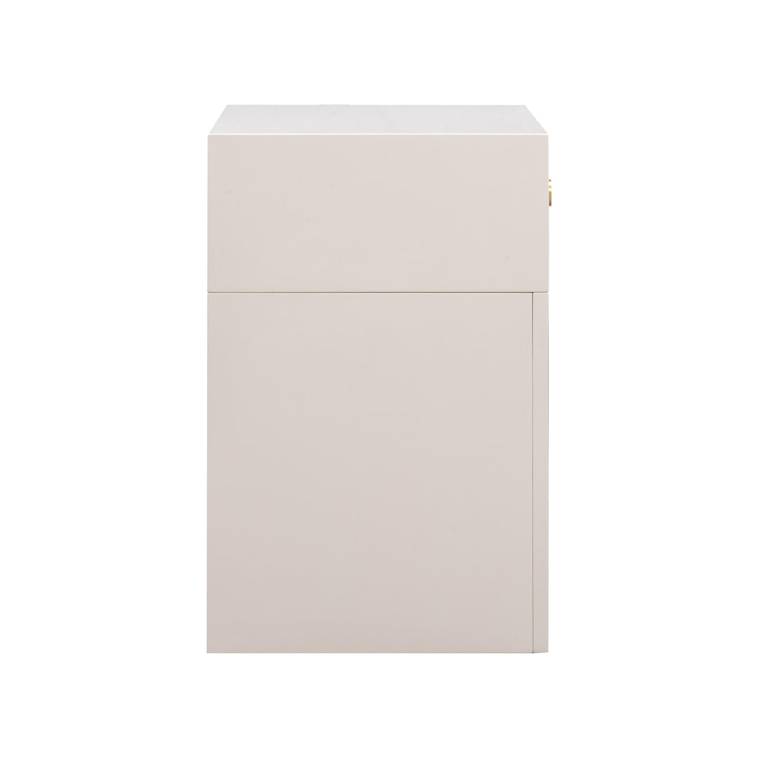 Suzie 26" Cream Rattan Nightstand With Drawer