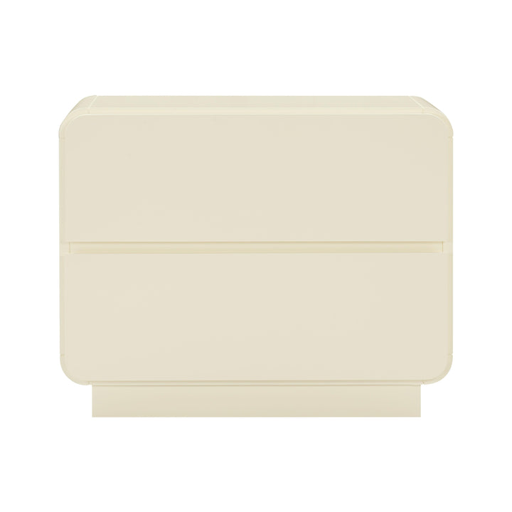 Sagura 28" Cream 2-Drawer Nightstand