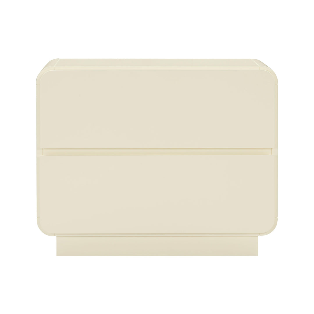 Sagura 28" Cream 2-Drawer Nightstand