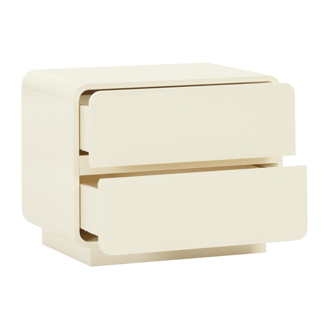 Sagura 28" Cream 2-Drawer Nightstand