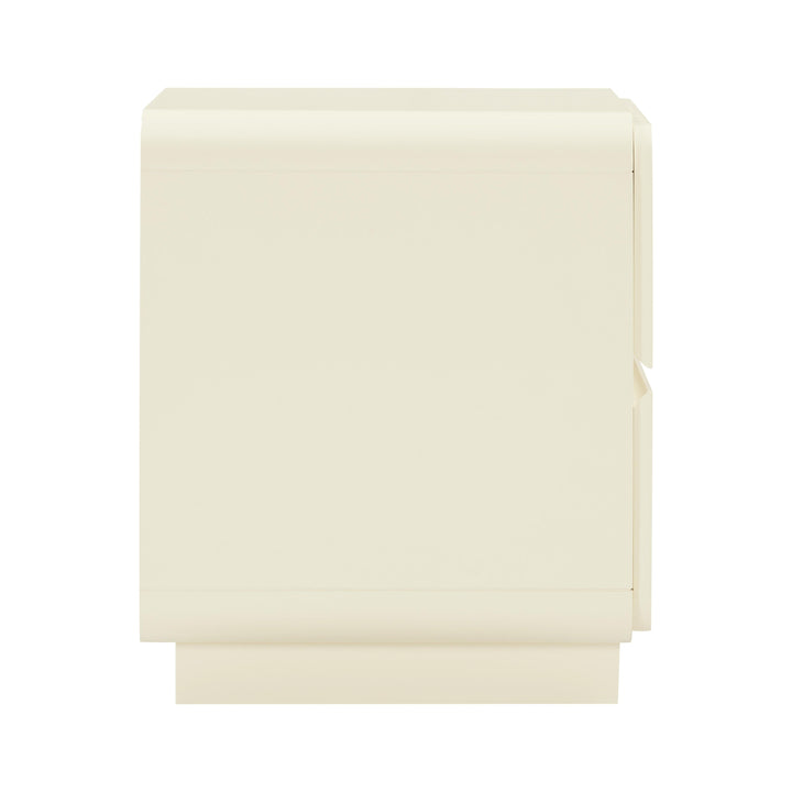 Sagura 28" Cream 2-Drawer Nightstand