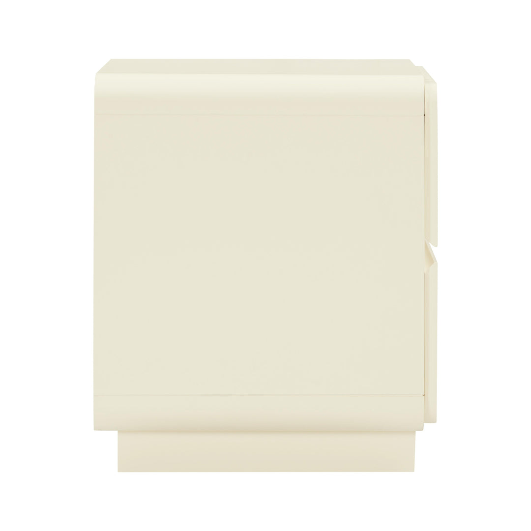Sagura 28" Cream 2-Drawer Nightstand