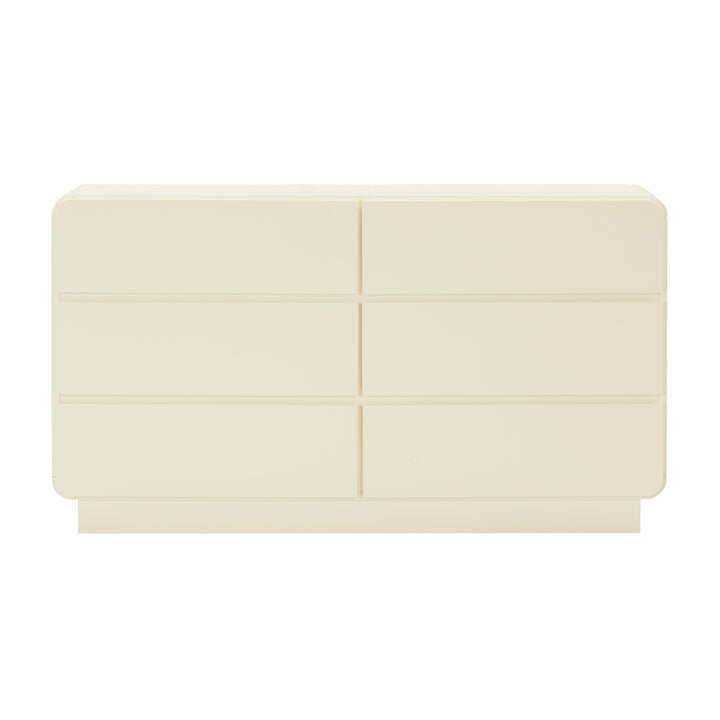 Sagura 56" Cream 6-Drawer Dresser