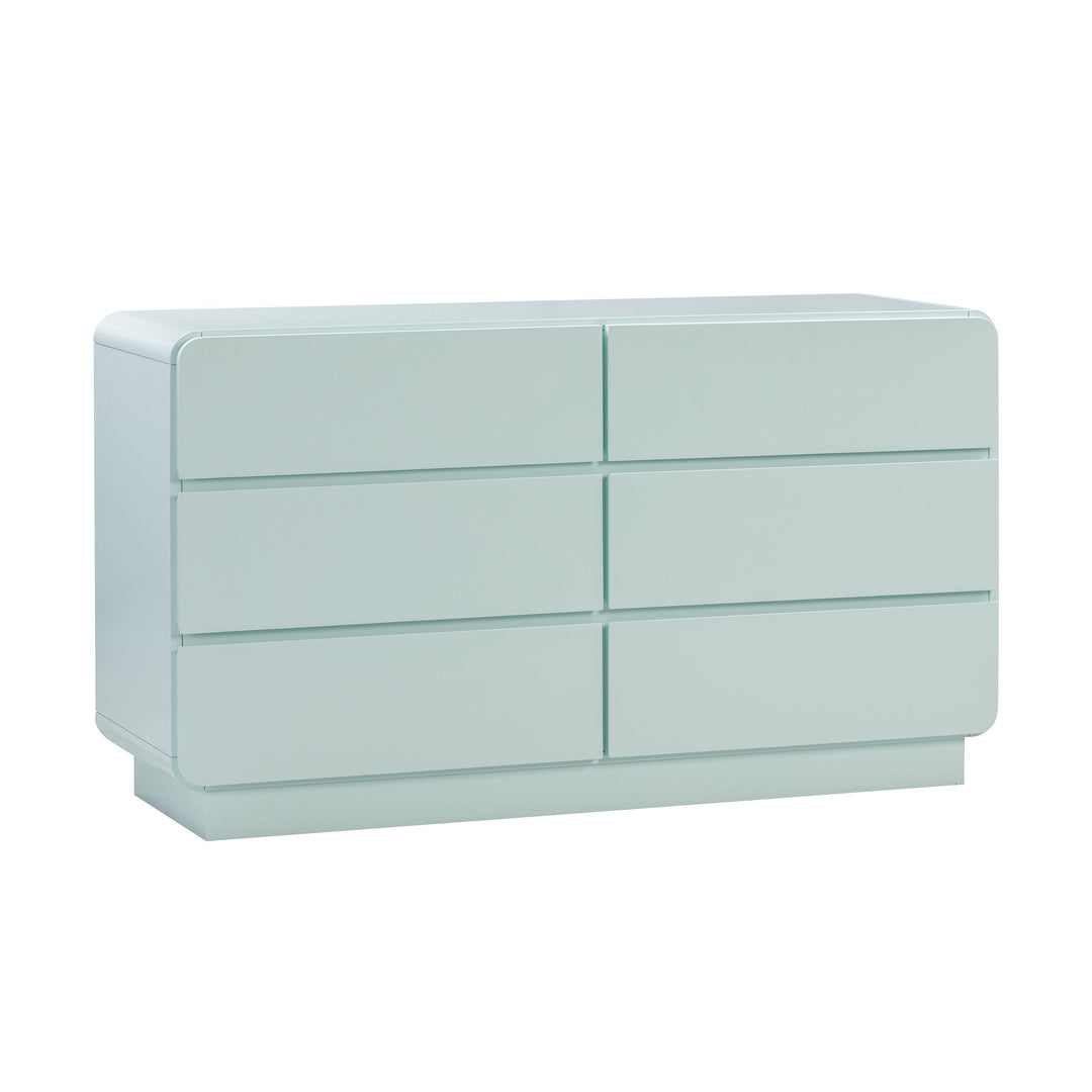 Sagura 56" Blue 6-Drawer Dresser