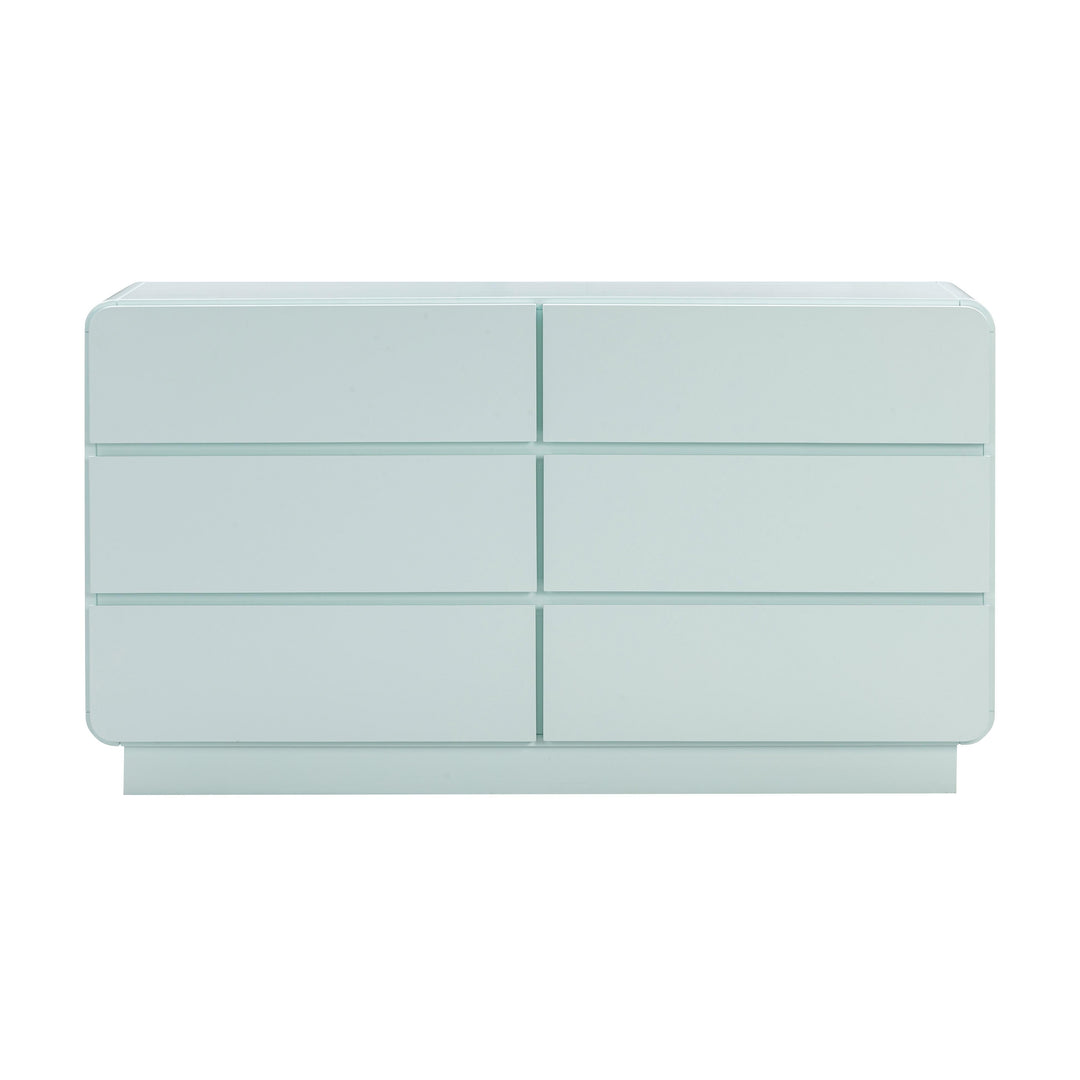 Sagura 56" Blue 6-Drawer Dresser