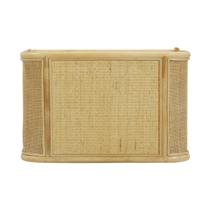 Tina 27" Natural Rattan Nightstand With Storage